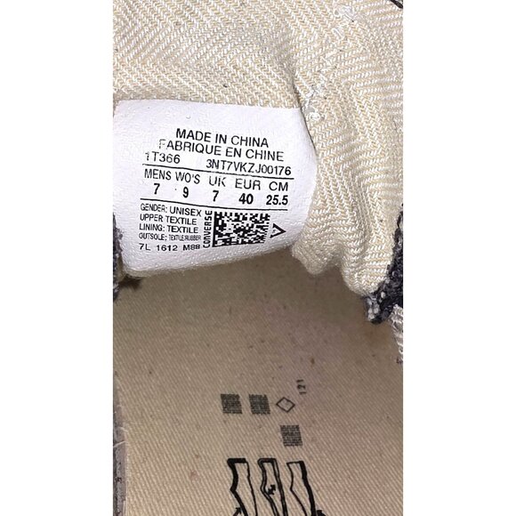 Converse All Star Unisex Low-Top Navy Canvas Sneakers Black White Size 9 W / 7 M - Picture 8 of 8